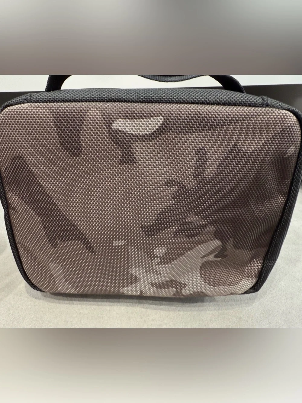 NEW TUMI Zippered CUBE TRAVEL POUCH - Cosmetic Bag - CITY CAMO w/ BLACK